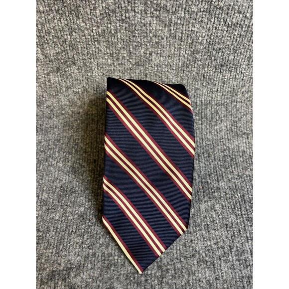 Brooks Brothers 346 Silk Repp Neck Tie Striped Blue Red - Picture 1 of 4